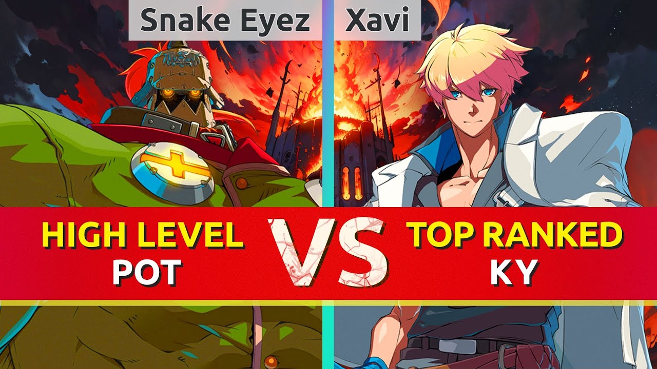 GGST ▰ Snake Eyez (Potemkin) vs Xavi (TOP Ranked Ky). High Level Gameplay