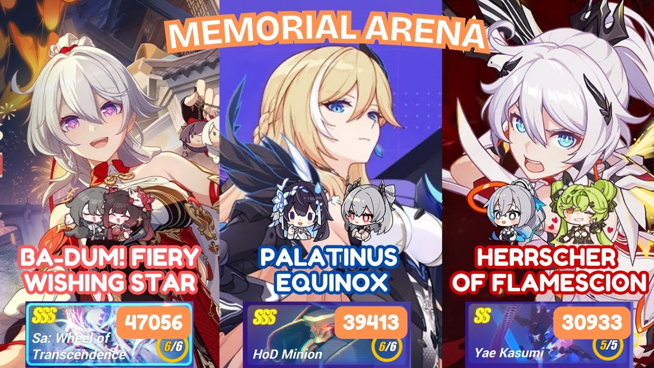 S0 FWS Kiana & S0 PE Durandal & S0 HoF Kiana | Ex-Memorial Arena 8.1 All Stages | Honkai Impact 3rd