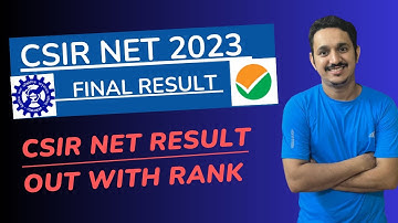 CSIR NET FINAL RESULT 2023|| CSIR NET RESULT OUT WITH RANK|| CSIR NET RANK RESULT DOWNLOAD WITH RANK