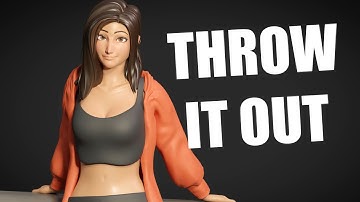 🛑 How To STOP Being An (art) Perfectionist (Blender Character Sculpting Timelapse)