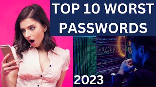 What are Top 10 worst Passwords? | Top 10 Bad Passwords (2023) | Cyber Security | SciTechWiz Channel