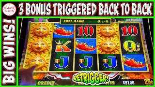 RARE 3 BACK TO BACK BONUSES! BIG WIN CHICA BONITA SLOT MACHINE