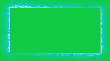 Green screen frame black screen | Neon light border | Frame template video background