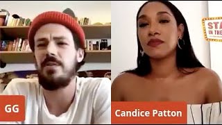 Grant Gustin and Candice Patton talk about their chemistry as Barry and Iris