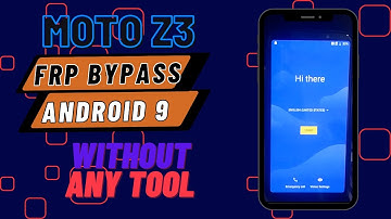Moto Z3 (Andriod 9) Frp Bypass || Moto Z3 Google account remove without PC