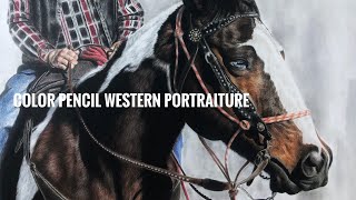 Cowboy on Horse | COLOR PENCIL TIME LAPSE | Tips and Tricks