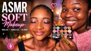 ASMR✨Soft Makeup on Dark Skin Relaxing Brushes & Tingles Plus Whispers screenshot 5