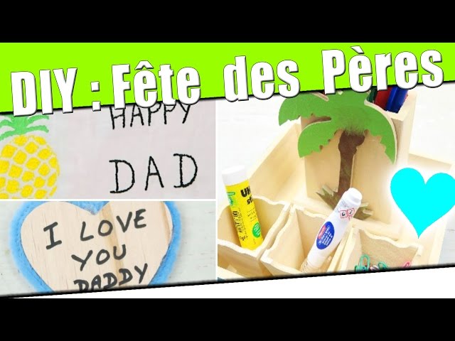 DIY FETES DES PERES ┋ 4 IDEES CADEAUX 0 à 5 € DECO et/ou KAWAII father's  day gift francais 