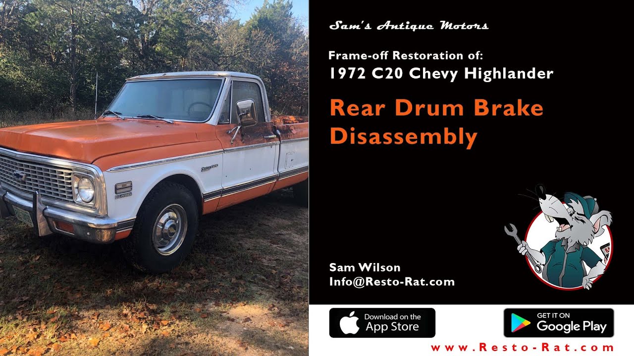 Rear Brake Drum Disassembly Segment 10 72 Chevy Highlander YouTube