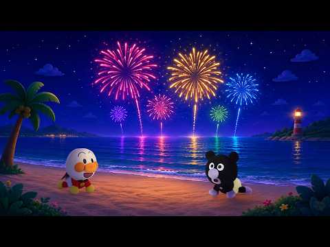 【夏の花火】アンパンマン達が花火を見に行ったら大変な事になっちゃった💦スイカ割りや水遊びで大はしゃぎ✨　アンパンマン　アニメ　花火　夏　anime　animation