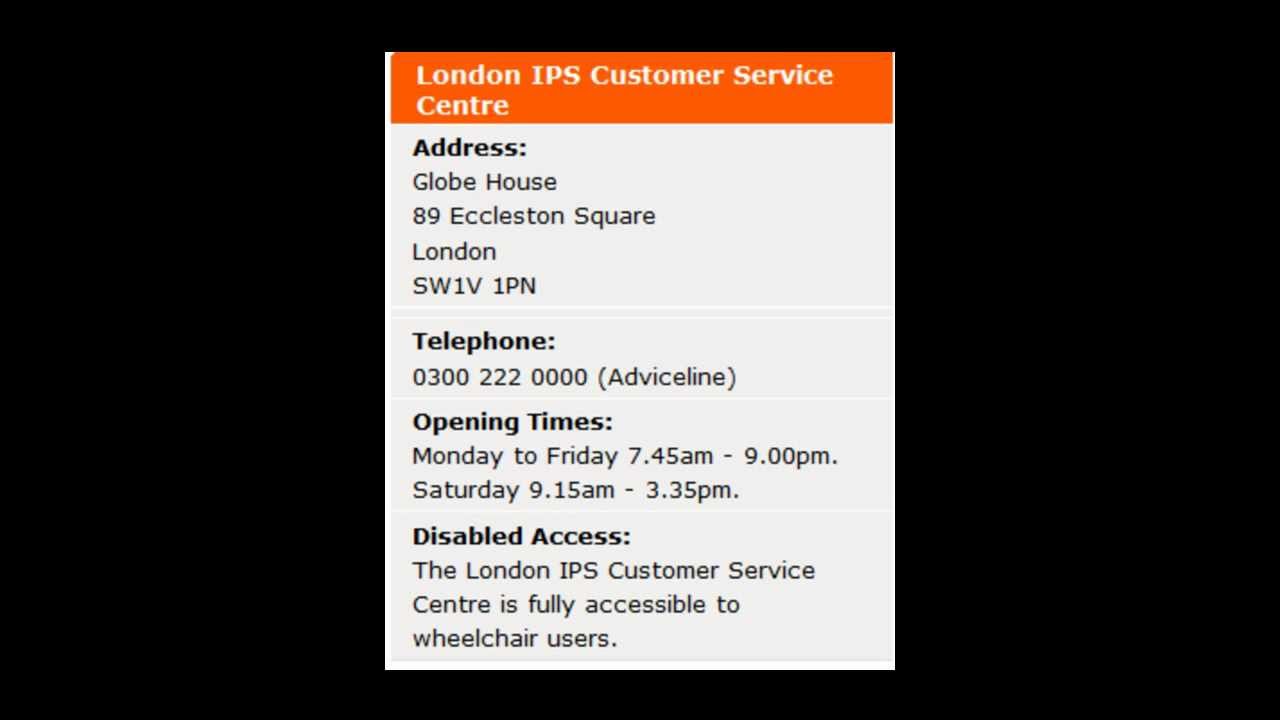 Where is the London Passport Office YouTube