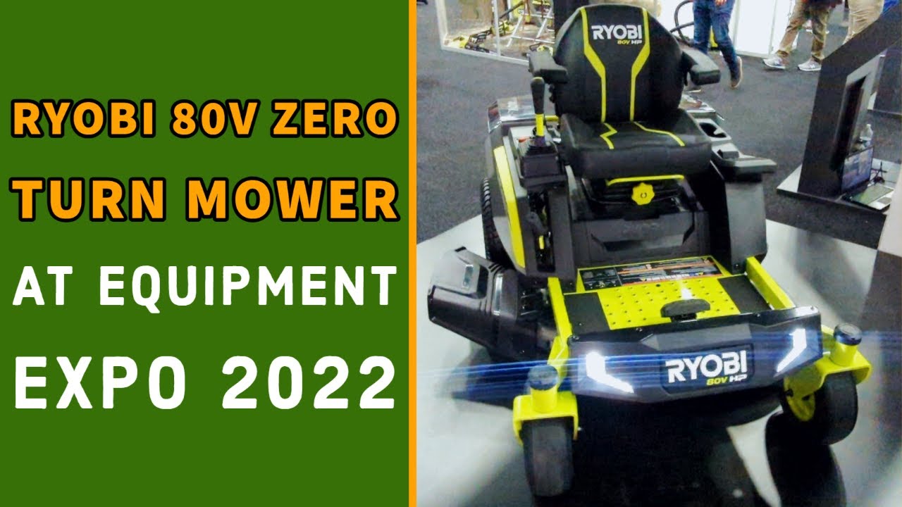 Ryobi 80V Zero Turn Mower at Equipment Expo 2022 Electric Lawn