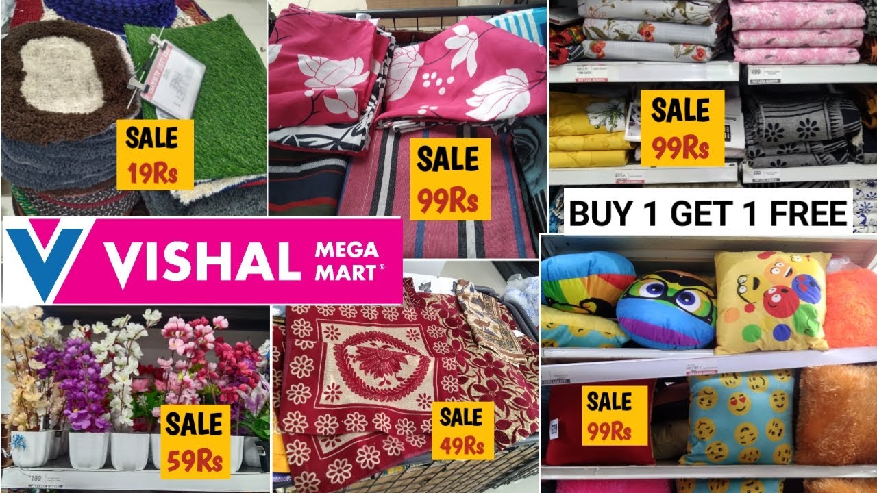 Vishal Mega Mart Home Furnishings Items Buy 1 get 1 Free offersbed