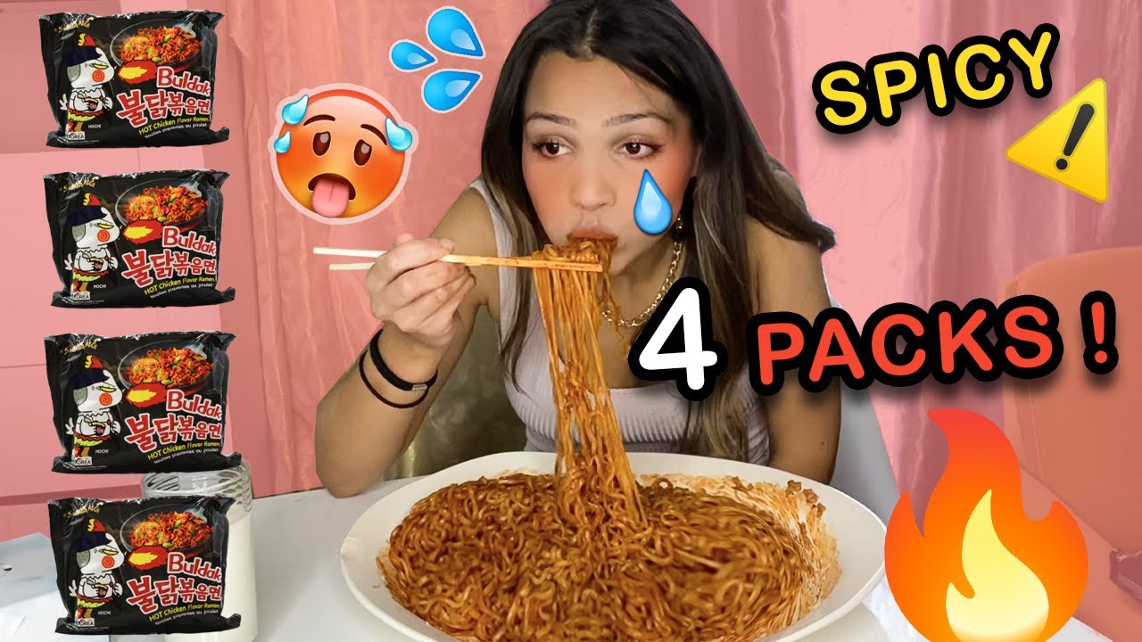 MUKBANG NOUILLES (TRÈS) PIQUANTES CHALLENGE 🥵 