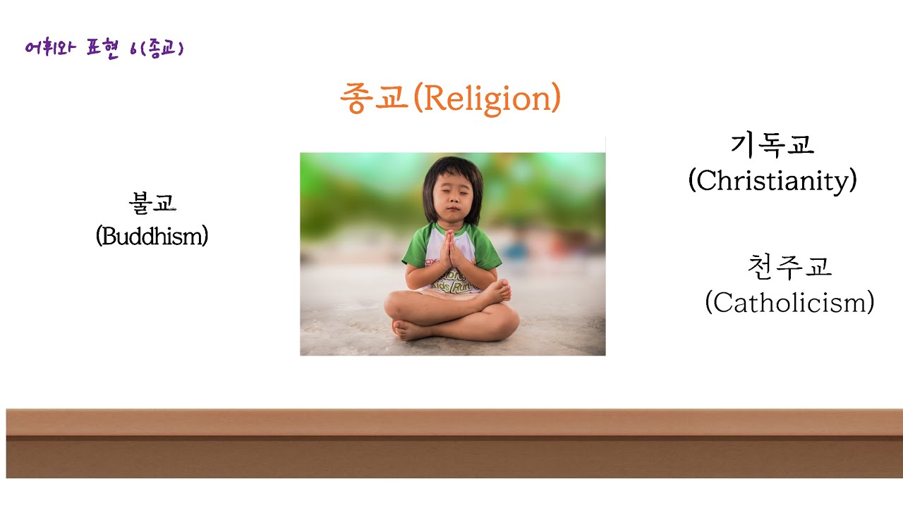 6.어휘(Voca)&표현(Expression) 한국의 종교 The major religions in Korea YouTube