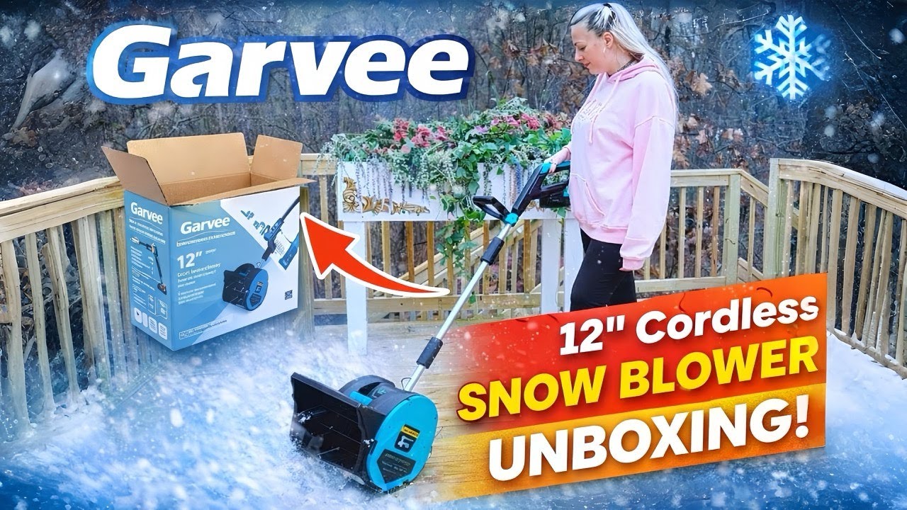 Garvee 12" Cordless Snow Blower Unboxing! Snow Shovel for Driveway, Best for Snow Removal