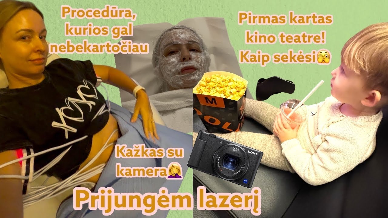 Vlog🤩Pirmas kartas kino teatre🎭😊Kaip sekėsi🫣😄Procedūrinuosi🧖‍♀️Kažkas su kamera🤦‍♀️😩
