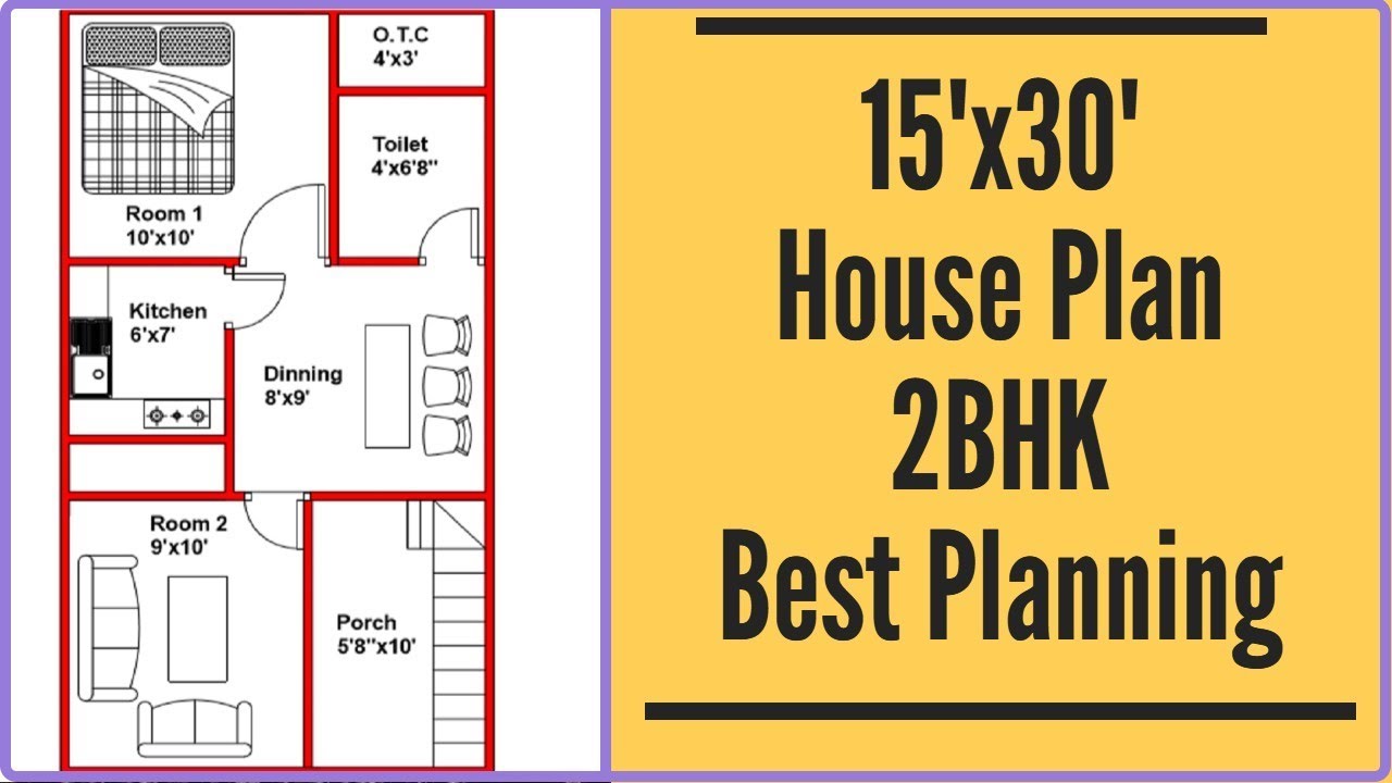 15x30 House Plan 2BHK With Best Planning 15 By 30 Makan