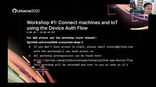 EcoSystems: Workshop 1 - Connect machines and IoT using the OAuth device auth flow