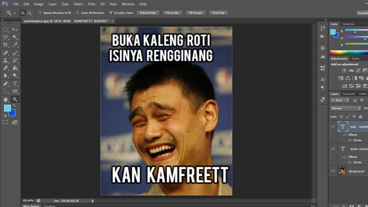 Cara Membuat Meme Di Photoshop Tutorial Photoshop Youtube