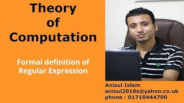 Theory of computation Bangla tutorial 69 : Formal definition of Regular Expression