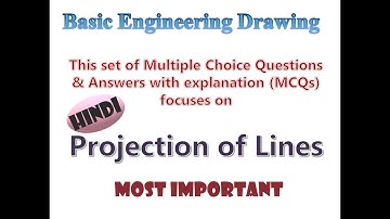 Most Important MCQs on Projection of Lines (Hindi/English)