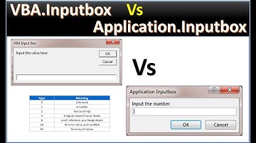 VBA.Inputbox Vs Application.Inputbox in Excel VBA