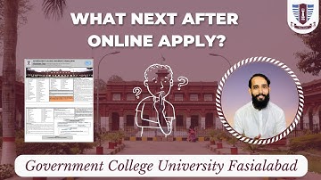 After Online Apply for MS/M.Phil & PhD | What Next After Online Apply in GCUF