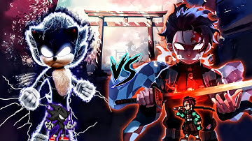 OMG😱 | Dark Sonic V2 OP (New) VS Tanjiro Chaos OP in Jump Force Mugen