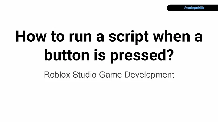 How to run a script when a GUI button is pressed in Roblox studio Lua tutorial? 2021 #robloxdev