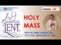Live 10:15 AM Holy Mass  with Fr Jerry Orbos SVD - February 21 2021, 1st Sunday in Lent 