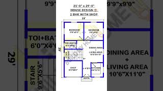 21 x 29 house plan with shop / 21 x 29 home design 1 shop/ 21 x 29 ghar ka naksha/ #buildmyhome #dj
