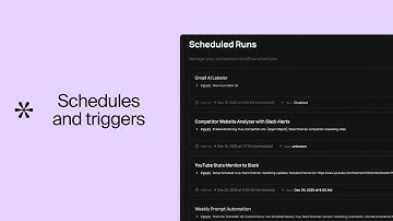 Introduction to schedules and triggers