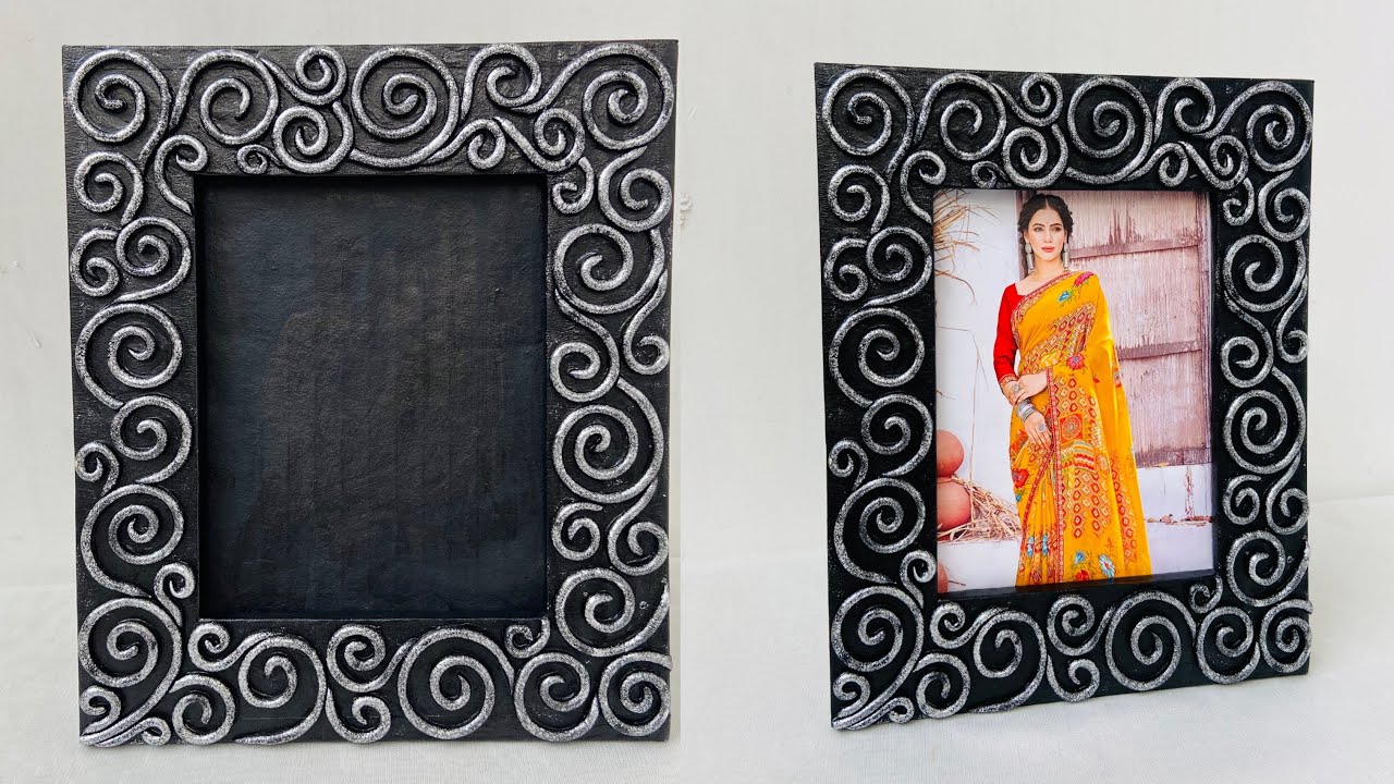 Cardboard Photo Frame Craft Ideas | Photo Frame ideas - YouTube
