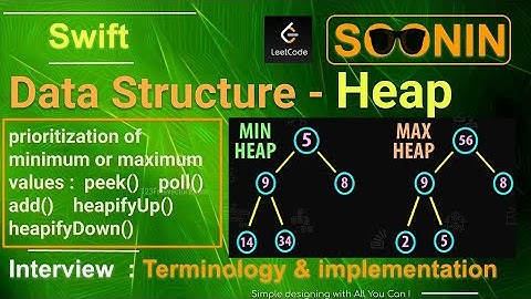Interview, Swift, Data Structure - Heap : Terminology & Theory & implementation (MIN HEAP, MAX HEAP)