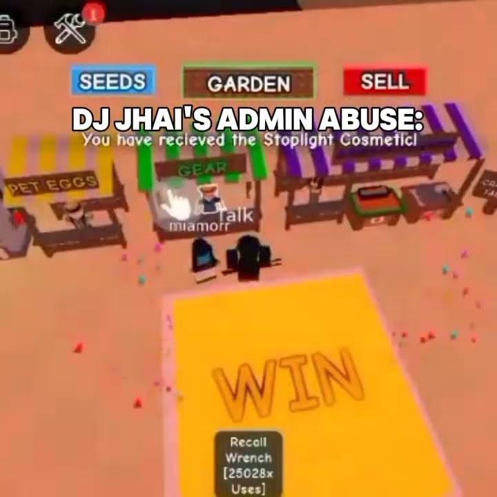 DJ jhai's Admin abuse #growagarden #roblox