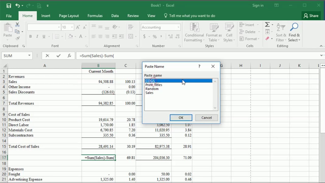 using-named-ranges-in-excel-youtube