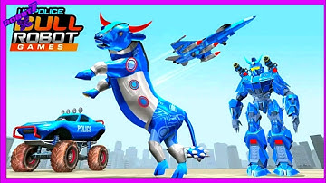 Police Bull Robot Game - Truck Android gameplay #2