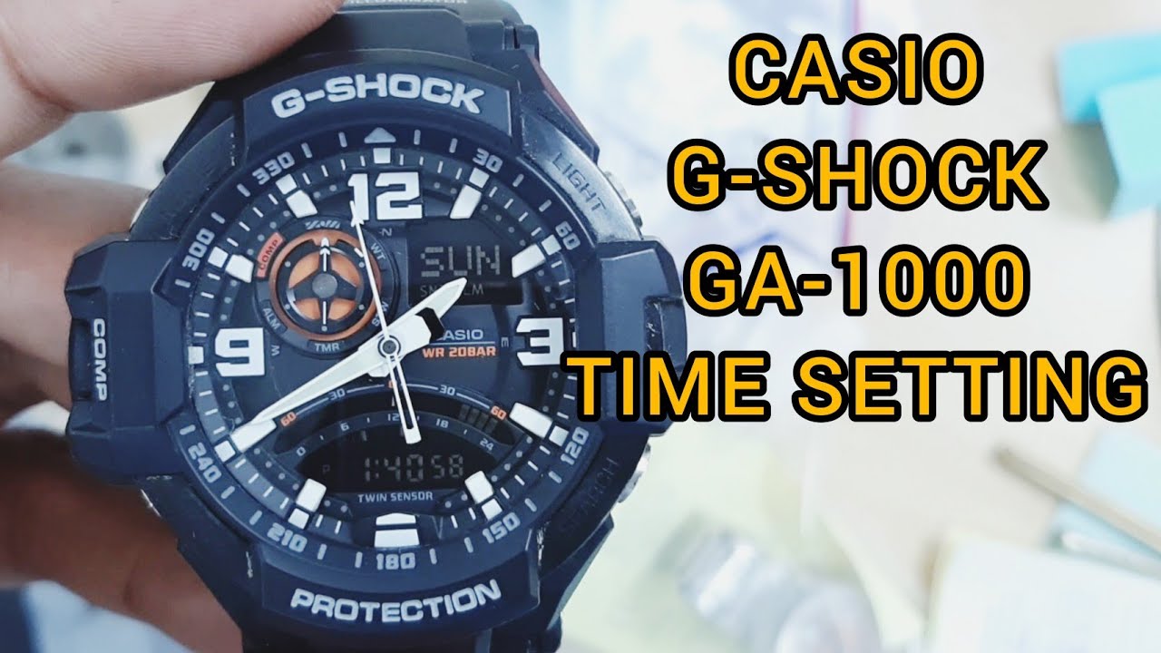 How to Set Time on Casio G Shock GA-1000 | Casio G Shock Time Setting