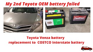 Toyota True Start  battery replacement with  Costco Interstate