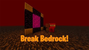 How to break bedrock in Vanilla MC 1.14.4/1.15.2