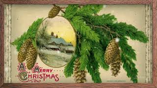 🎄 Vintage Christmas Greeting Cards And Magazines With Nostalgic Art ❄️ Snowing Wood Frame TV Art 4K screenshot 4