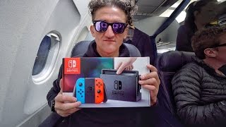 Nintendo Switch on an Airplane