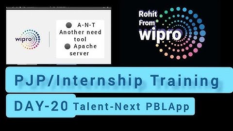 Day 20th live Wipro talentnext Java training on PBLapp lacture 20 | Internship/PJP training 2022