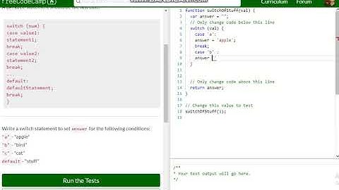 Basic JavaScript Adding a Default Option in Switch Statements free code camp   Dani