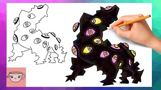 How To Draw Abstracted Kaufmo from The Amazing Digital Circus | Easy Drawing Tutorial