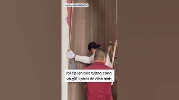 cách ốp bức tường cong với tấm ốp than tre #tamopdanang #tamoptuong #tamopdanangsoithantre