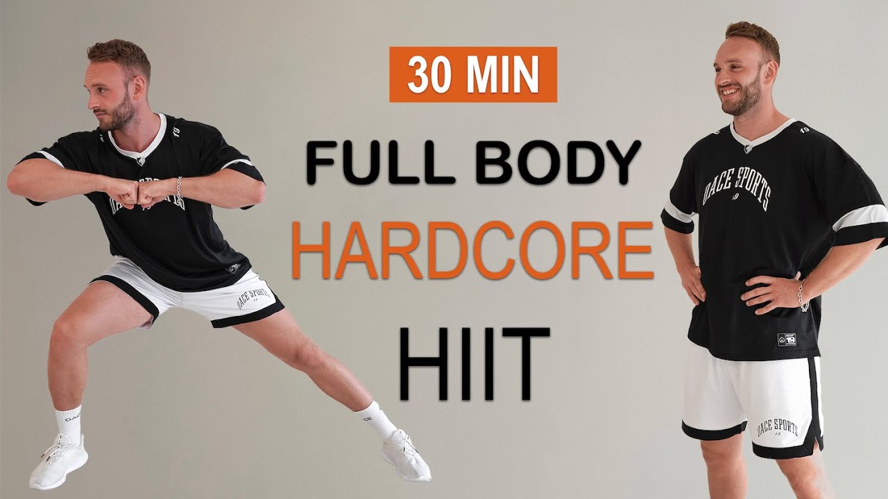 30 MIN INTENSE HIIT WORKOUT - Full body Cardio, No Equipment, No Repeat ...