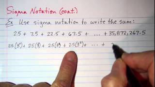 Sigma Notation continued