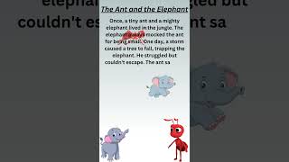 The Ant and The Elephant | kids learning | kids video |Trending reels |Elephant  story | Ant story